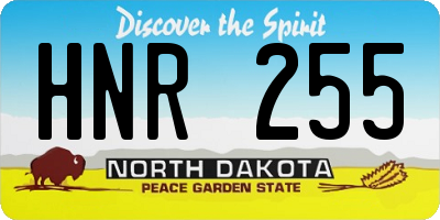 ND license plate HNR255