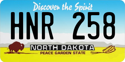 ND license plate HNR258