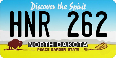 ND license plate HNR262