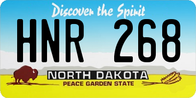 ND license plate HNR268