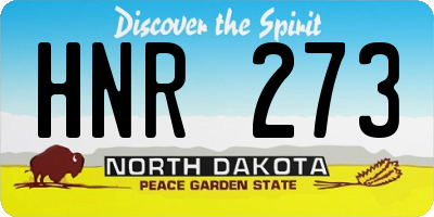 ND license plate HNR273