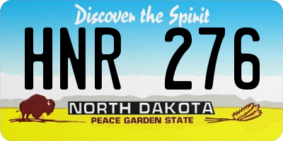 ND license plate HNR276