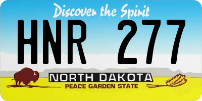 ND license plate HNR277