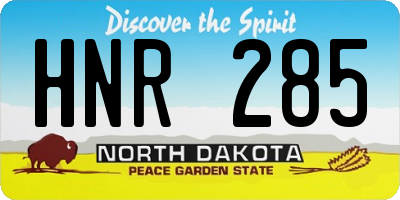 ND license plate HNR285