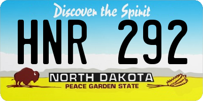 ND license plate HNR292