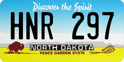 ND license plate HNR297