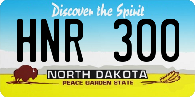 ND license plate HNR300