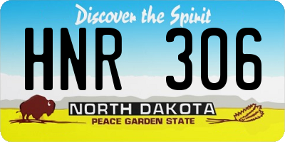 ND license plate HNR306