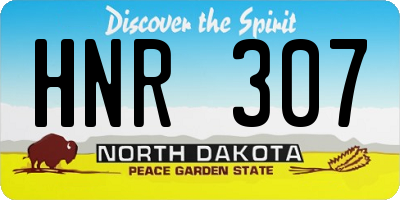ND license plate HNR307