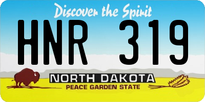 ND license plate HNR319