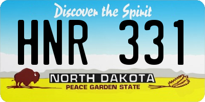 ND license plate HNR331