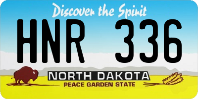ND license plate HNR336