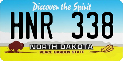 ND license plate HNR338