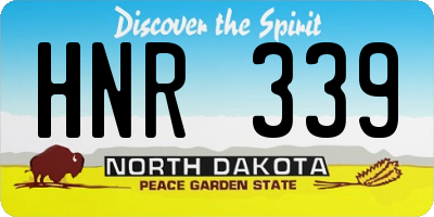 ND license plate HNR339