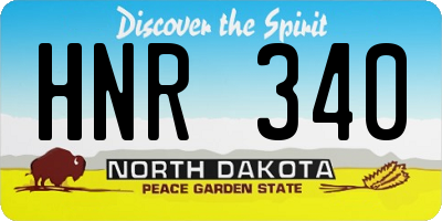 ND license plate HNR340