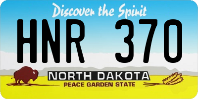 ND license plate HNR370