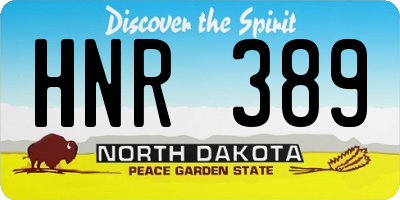 ND license plate HNR389