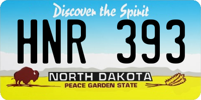 ND license plate HNR393