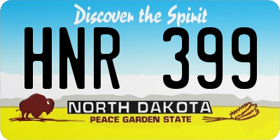 ND license plate HNR399