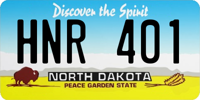 ND license plate HNR401