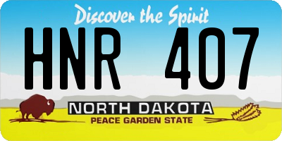 ND license plate HNR407