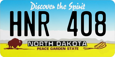 ND license plate HNR408