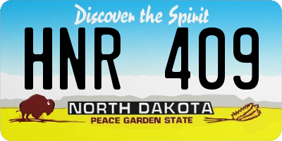 ND license plate HNR409