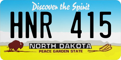 ND license plate HNR415