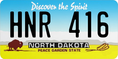ND license plate HNR416