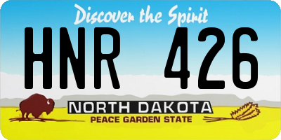 ND license plate HNR426