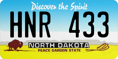 ND license plate HNR433
