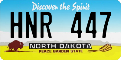 ND license plate HNR447