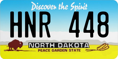 ND license plate HNR448