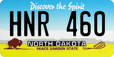 ND license plate HNR460