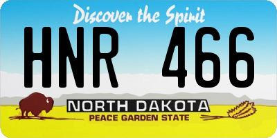 ND license plate HNR466