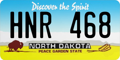 ND license plate HNR468