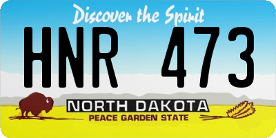 ND license plate HNR473