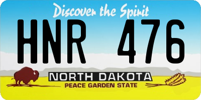 ND license plate HNR476