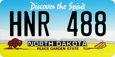 ND license plate HNR488