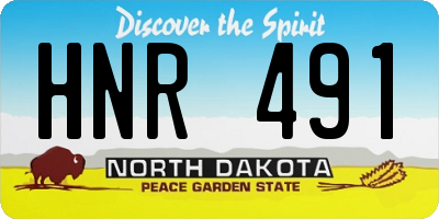 ND license plate HNR491