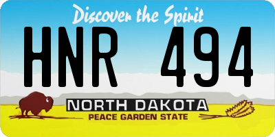 ND license plate HNR494