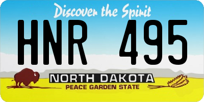 ND license plate HNR495