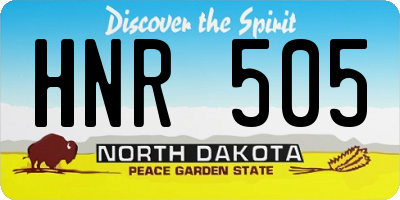 ND license plate HNR505