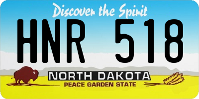 ND license plate HNR518