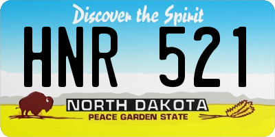 ND license plate HNR521