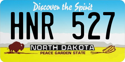 ND license plate HNR527