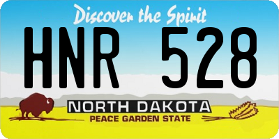 ND license plate HNR528