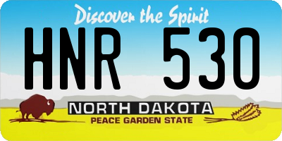 ND license plate HNR530