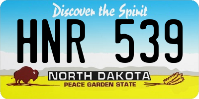 ND license plate HNR539