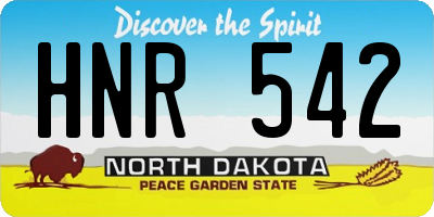 ND license plate HNR542